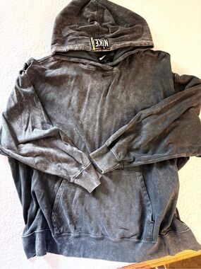 Nike Charcoal Washed Hoodie distressed hoodie